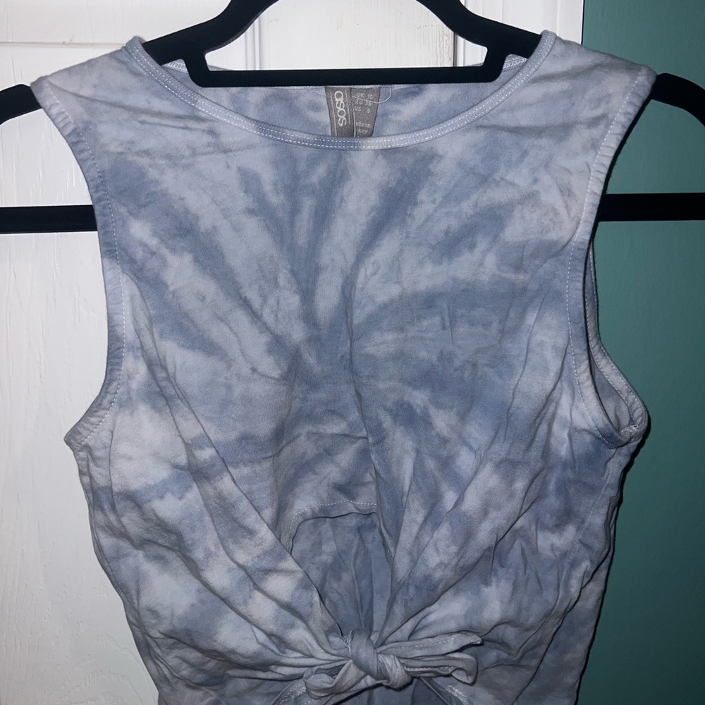 ASOS Blue Tie-Dye Tank Top